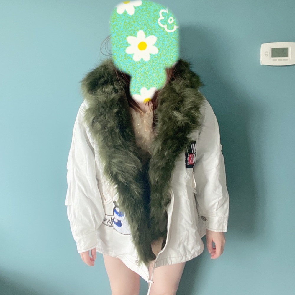 Oversized faux fur parka jacket - Picture 2 of 13
